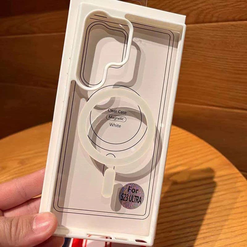 For Magsafe Wireless Charge Case for Samsung Galaxy S26 S25 FE S23Plus S24Ultra A17 A37 A57 A56 A55 A16 A36 Clear Magnetic Cover