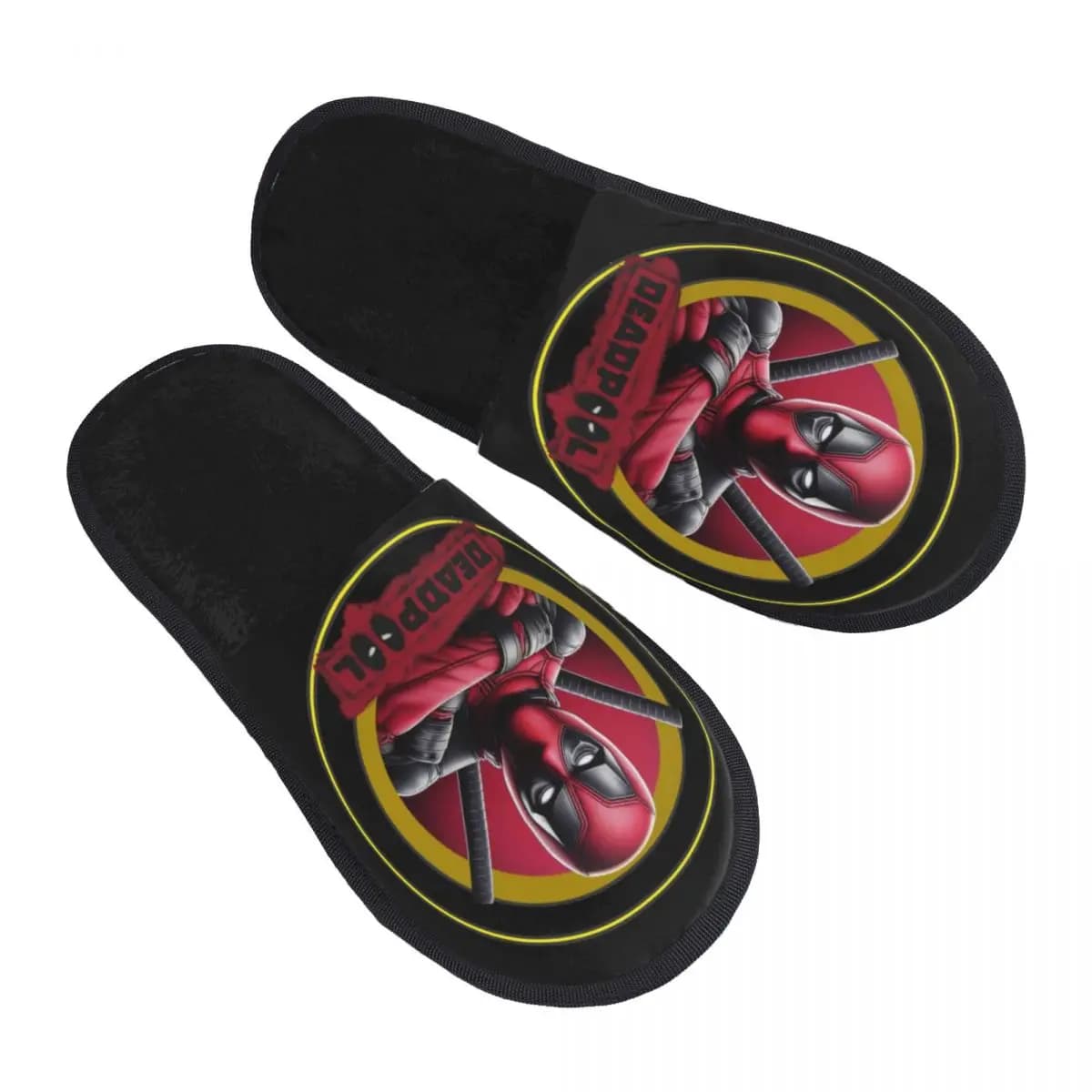 Pantofole da donna con stampa personalizzata Deadpool Movie House, pantofole morbide e calde in memory foam, scarpe da interno ed esterno
