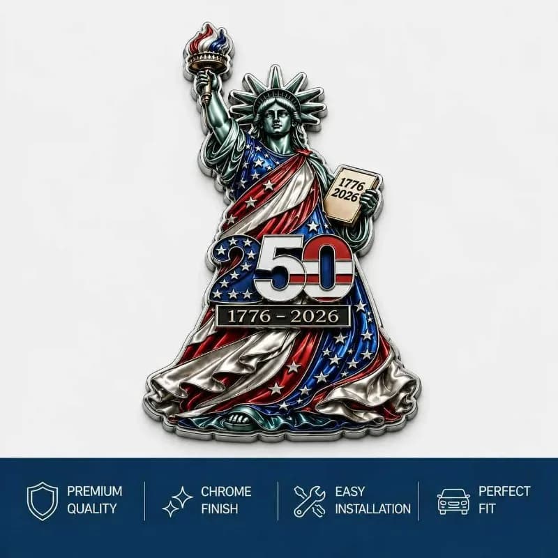 250th Anniversary of The USA - Statue of Liberty 3D Metal Decal Modification Accessories DIY Decoration Scratch Concealment