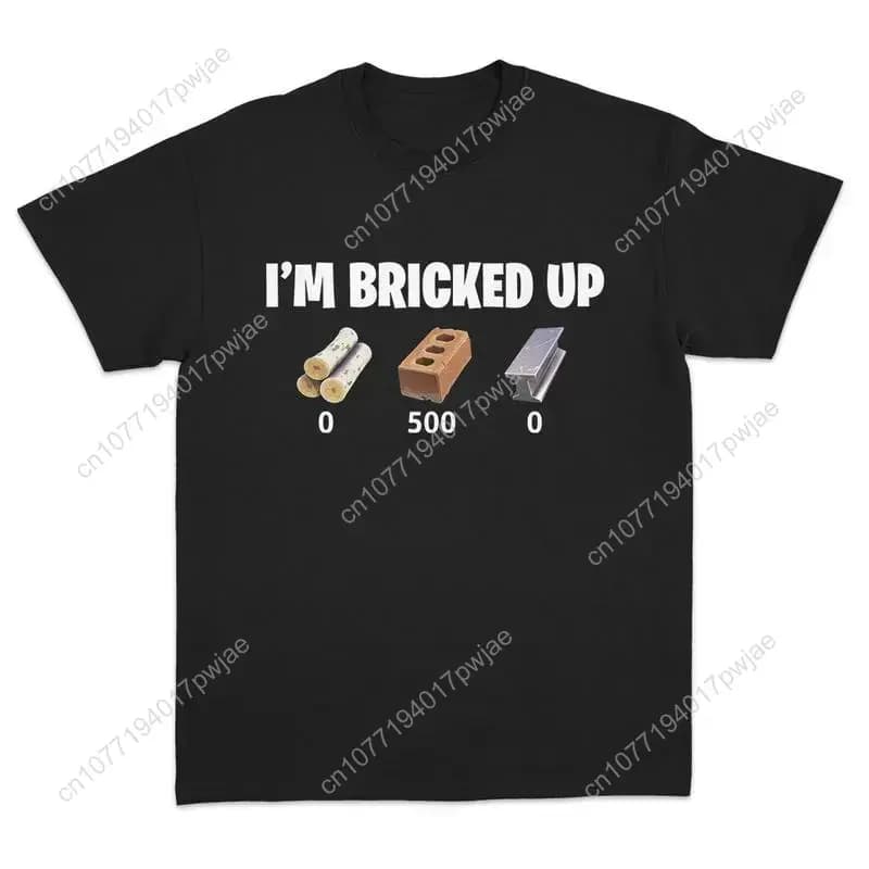 Maglietta con meme 'I'm Bricked Up', fantastica maglietta con grafica, perfetta per outfit casual. T-shirt regalo da golf per uomo e donna