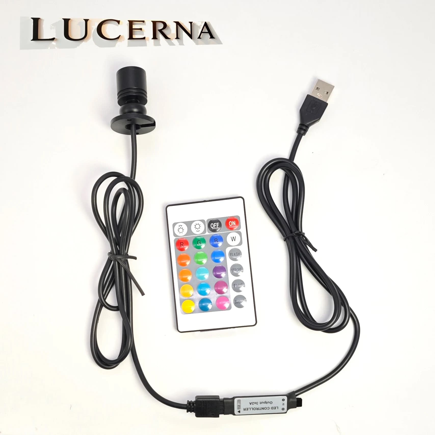 USB 5V RGB Mini Faretto LED 1W 3W Faretto dimmerabile a distanza per la casa KTV Bar Cabinet Vetrina Bancone Decorazione Lampada gioielli