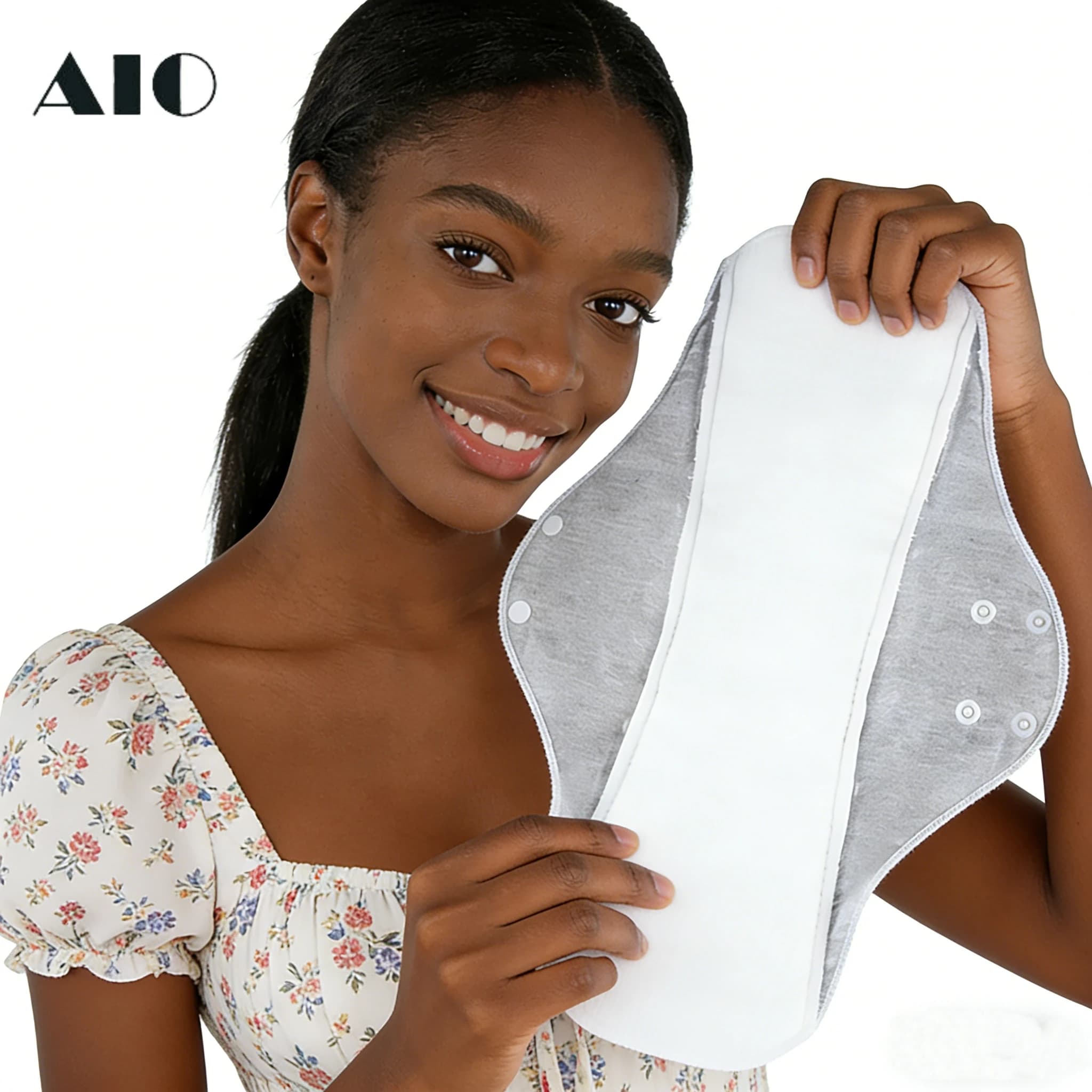 Assorbenti Igienici Lavabili e Riutilizzabili AIO in Cotone Ultra Assorbente per Flusso Abbondante e Uso Quotidiano
