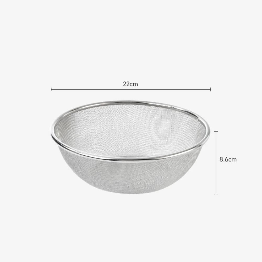 Cestello Scolapiatti Salvaspazio in Acciaio Inossidabile 304, Riutilizzabile, Rotondo, per Friggere e Filtrare Olio da Cucina