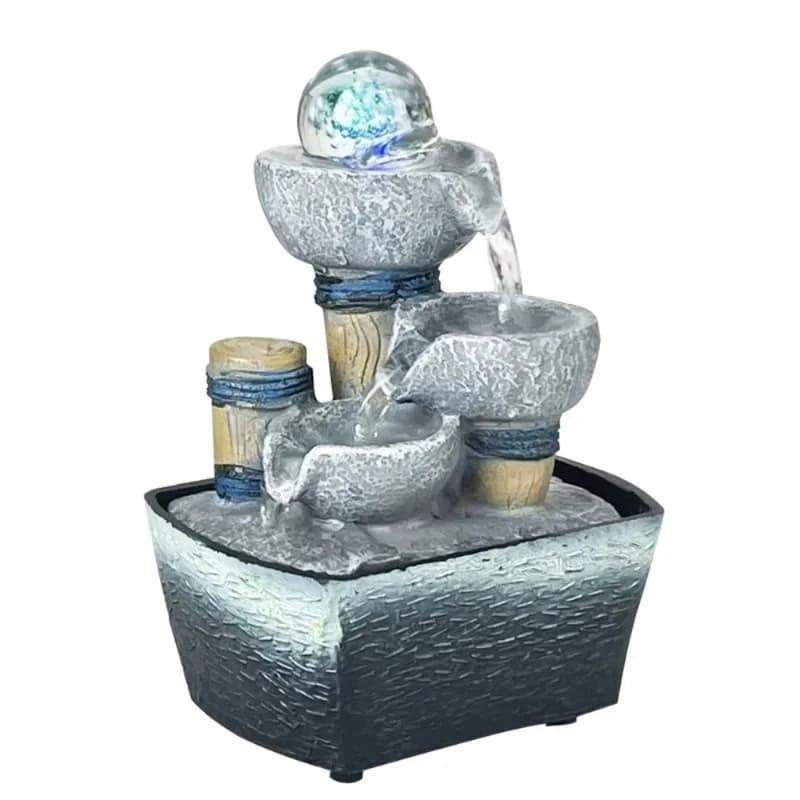 Feng Shui Wheel Circulation Flowing Water Generates Wealth Ornament Desktop Creative Small Fountain Humidifier Decoration