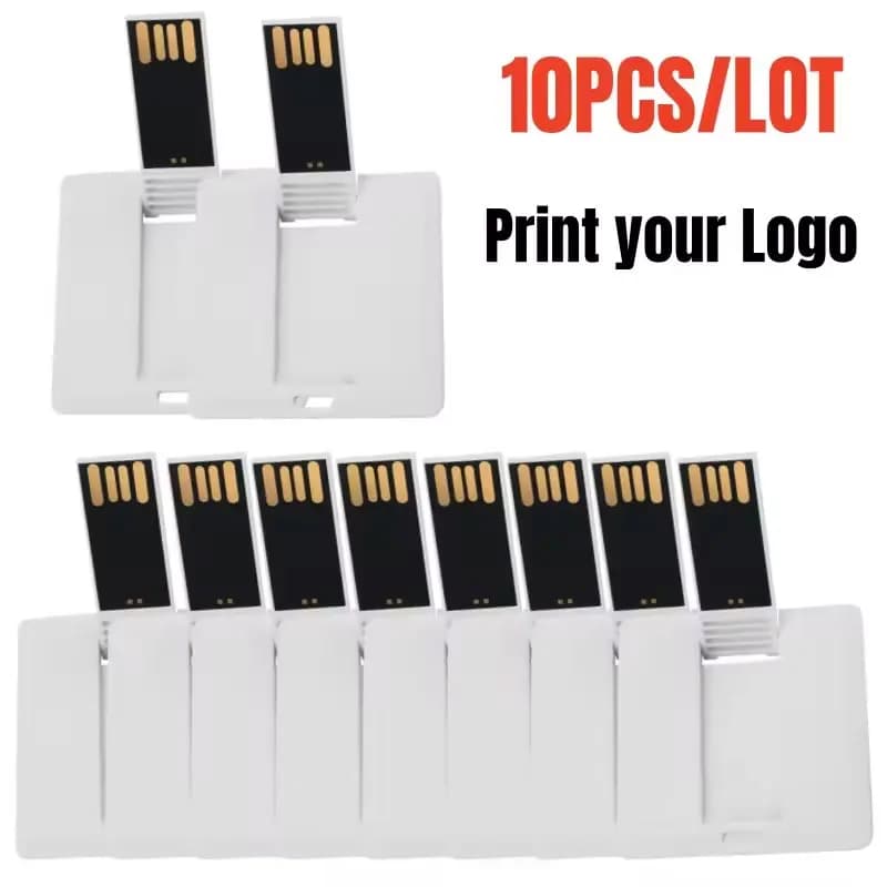 Chiavette USB Quadrate Personalizzate con Logo a Colori, 512MB 1GB 2GB 4GB, Confezione da 10 Pezzi per Omaggi e Promozioni
