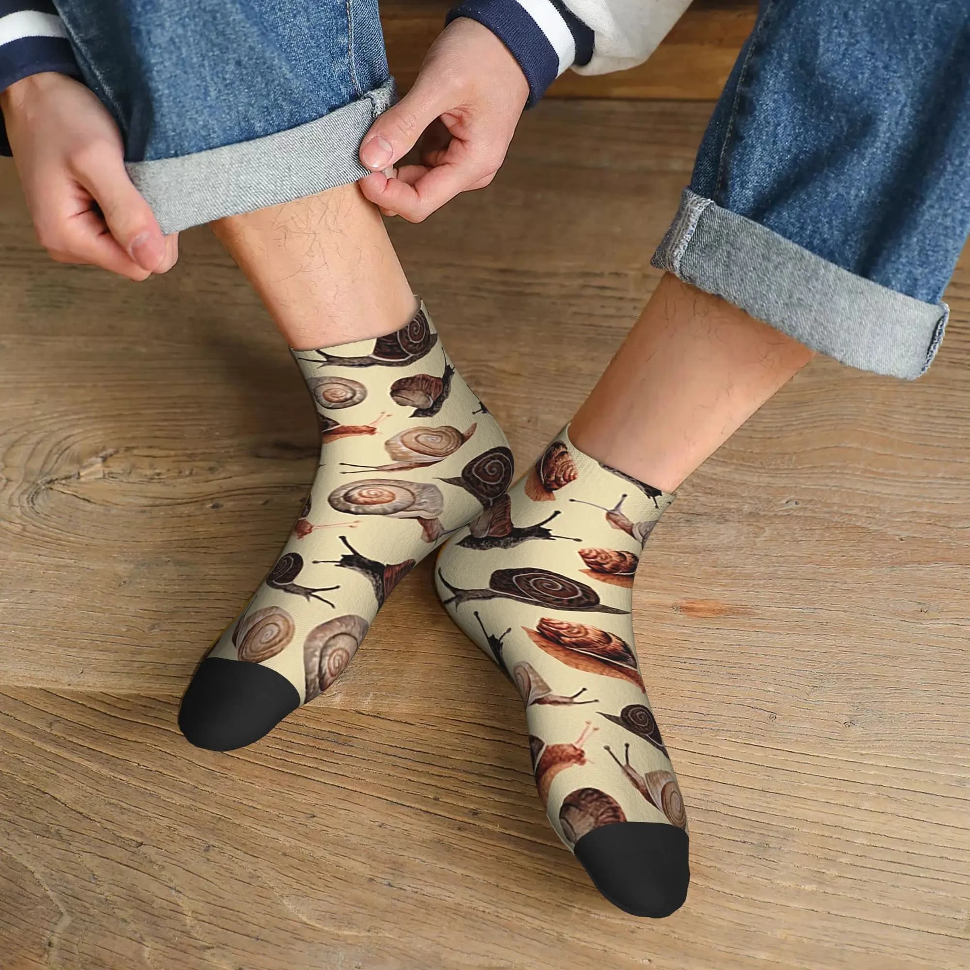 Calzini per tutte le stagioni A Slew of Snails Calzini super morbidi Harajuku Calze casual per uomo Donna Regali di Natale