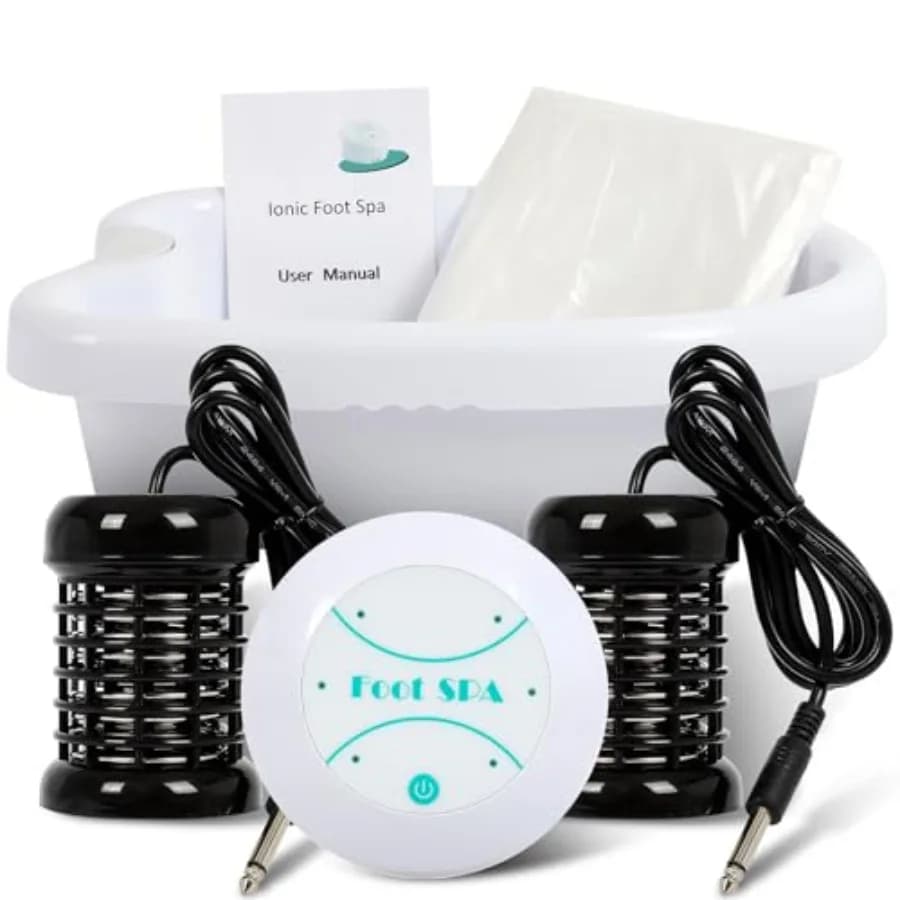 Home Use Ionic Detox Portable Machine with 2 Electrodes Arrays, 50 Dive Bags, Small Cucchiaio, Improve Sleep and Relieve Pain