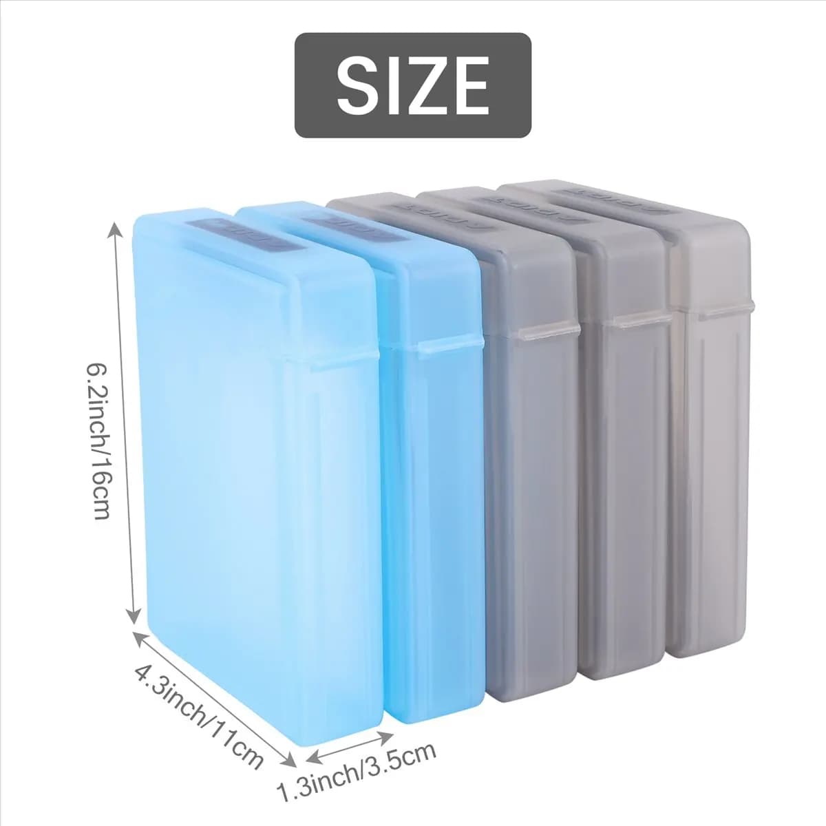 A46U 5 Pezzi Custodia Esterna Portatile per HDD IDE/SATA da 3.5 Pollici, Custodia Protettiva in Plastica per Disco Rigido