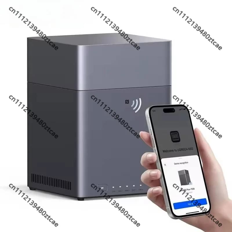 Home 4-Bay Desktop NAS Diskless Storage Unit 8GB Memory Max 120TB Private Cloud With Remote Access & AI Photo Album Function