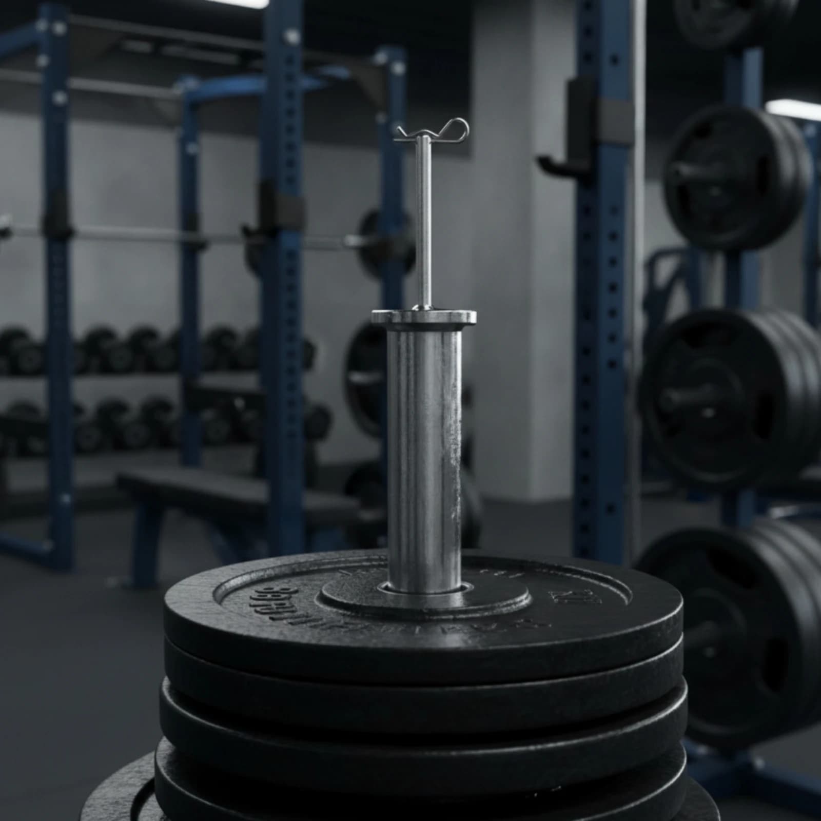 Plate Loading Rod with Locking Pin Secure Weight Plate Holder Loading Pin Long-Lasting Hardware Universal for Athletes