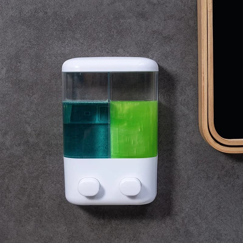Dispenser di Sapone a Muro da 500/1000ML, Erogatore Manuale per Sapone, Shampoo, Gel Doccia, Contenitore per Liquidi da Bagno