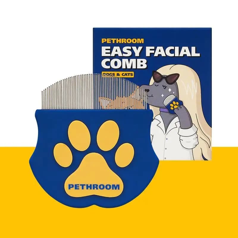 Mositu Spazzola per la cura del viso di cani e gatti, per la rimozione delle macchie lacrimali e del colore nero sul mento, strumento delicato e sicuro per la toelettatura quotidiana del pelo degli animali domestici