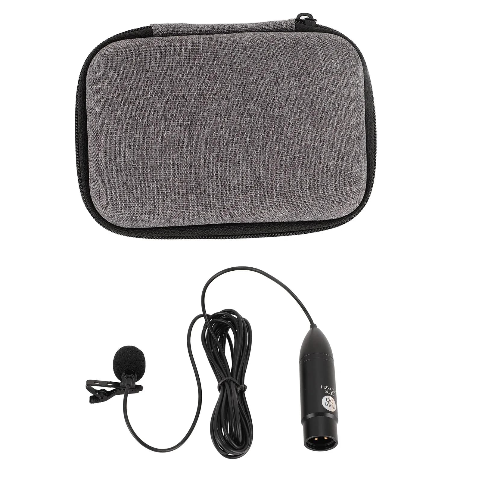 Lavalier Microphone 48V Phantom Power Omni Directional Noise Reduction 3 Pin XLR Mono Lapel Mic for Recording Interview