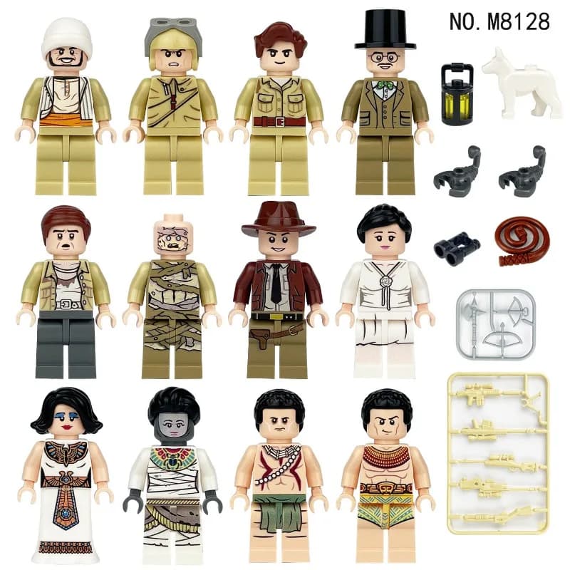 M8128 Adventure Raiders, bambole umanoidi, personaggi dei cartoni animati, giocattoli educativi per bambini, regali di compleanno, personaggi dei cartoni animati.