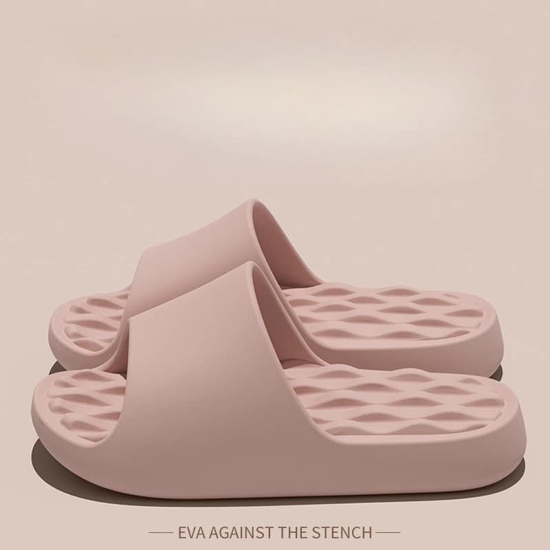 2026 new silent non-slip cool slippers women's summer, thick bottom stepping on shit feeling EVA home bathroom couple slippers