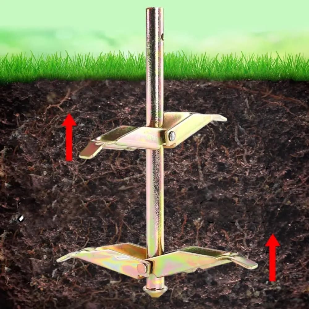 Double-layer Ground Anchor Hard Steel Sturdy Hook Tent Anchor Gardening Greenhouse Fixers Orchard Tree Wire Rope Fixator