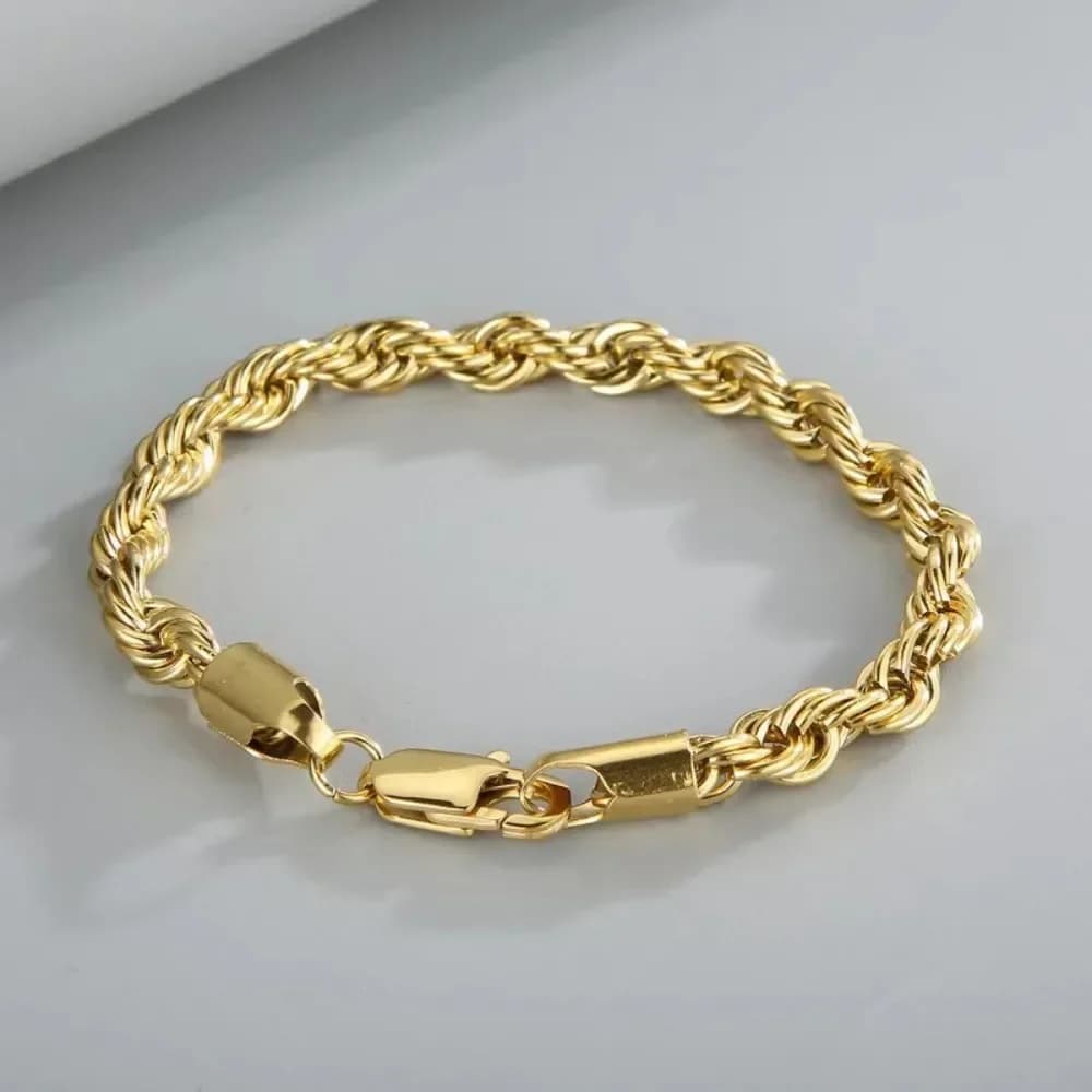 925 Sterling Silver 4MM 20cm Chain Bracelets For Men Women Minimalist Hip Hop Punk Twisted Rope Bracelet Party Wedding Jewelry