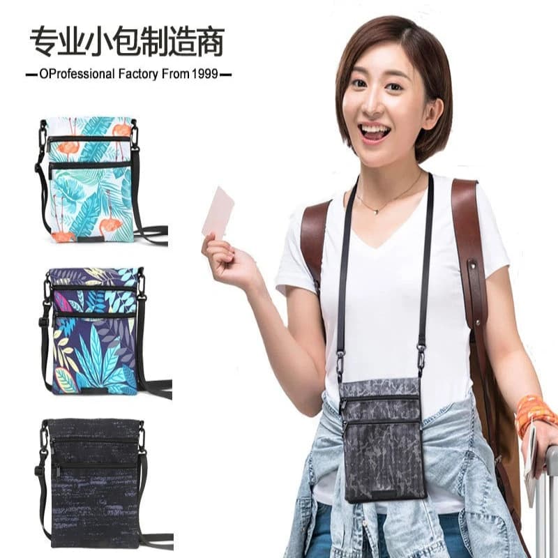 XZAN Passport Bag Neck ID Bag Change Storage Mobile Phone Bag Travel Card Bag Card Holder Luxury Id Card Holder wallet purse