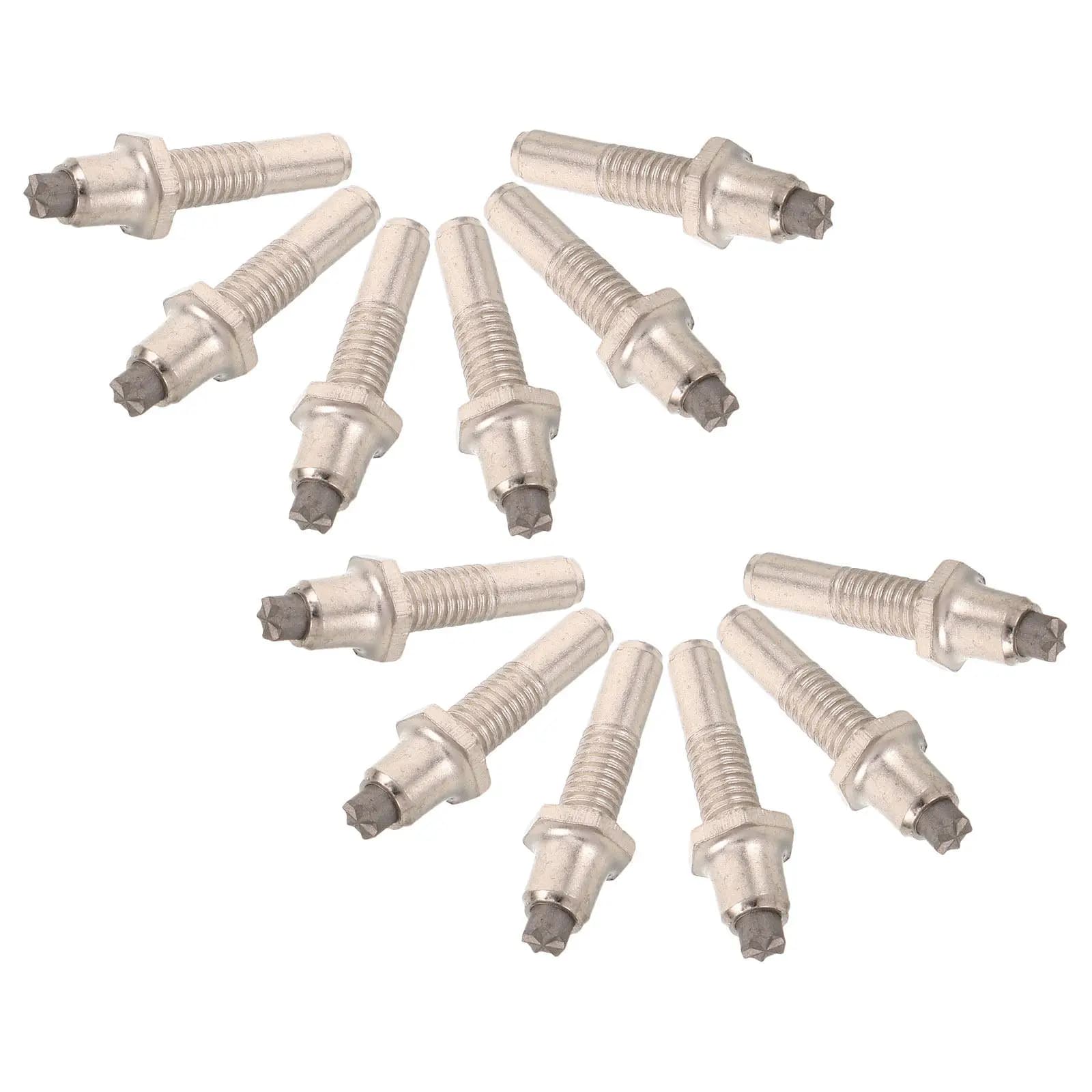 12Pcs Metal Walking Cane Tips Replacement Tungsten Steel Hexagonal Trekking Pole Ends for Stability Quick Install