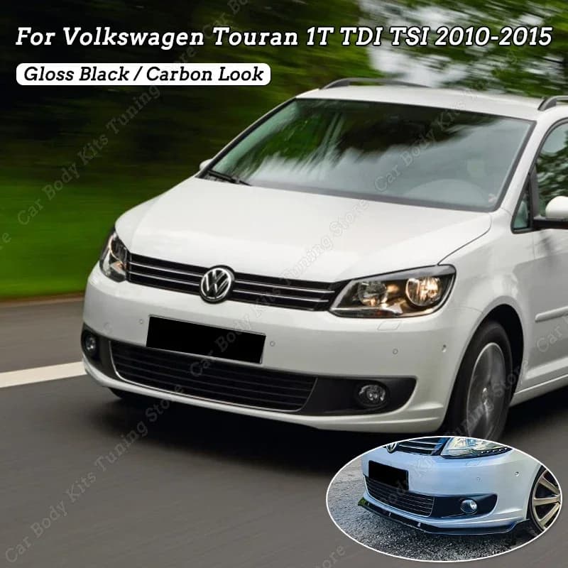 For Volkswagen For VW Touran 1T TDI TSI 2010 2012 2012 2013 2014 2015 Front bumper Lip Splitter Spoiler Diffuser Body Kit Tuning