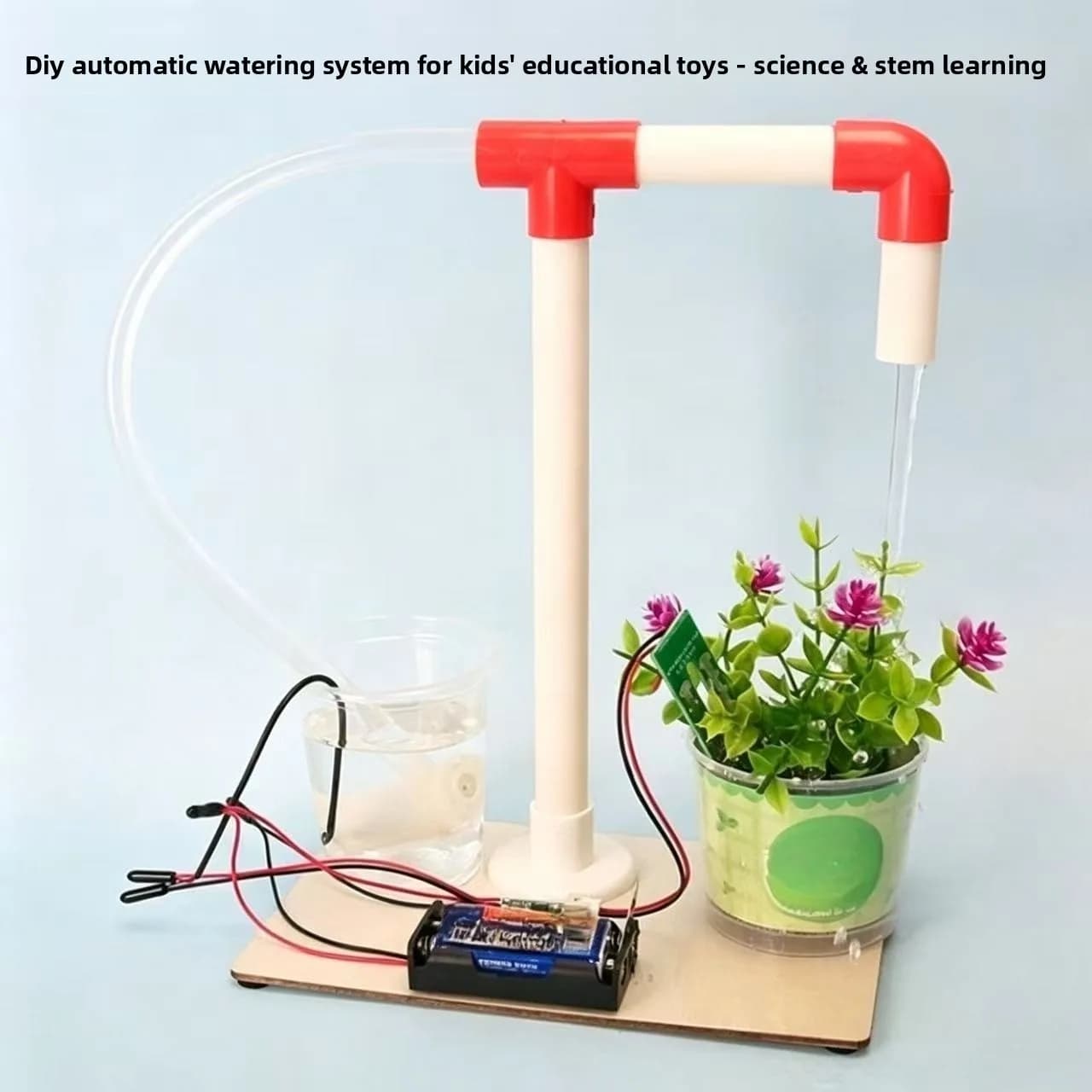 DIY Automatic Plant Watering System Kids STEM Science Experiment Kit Hand Assembled Educational Model Creative Learning Gift