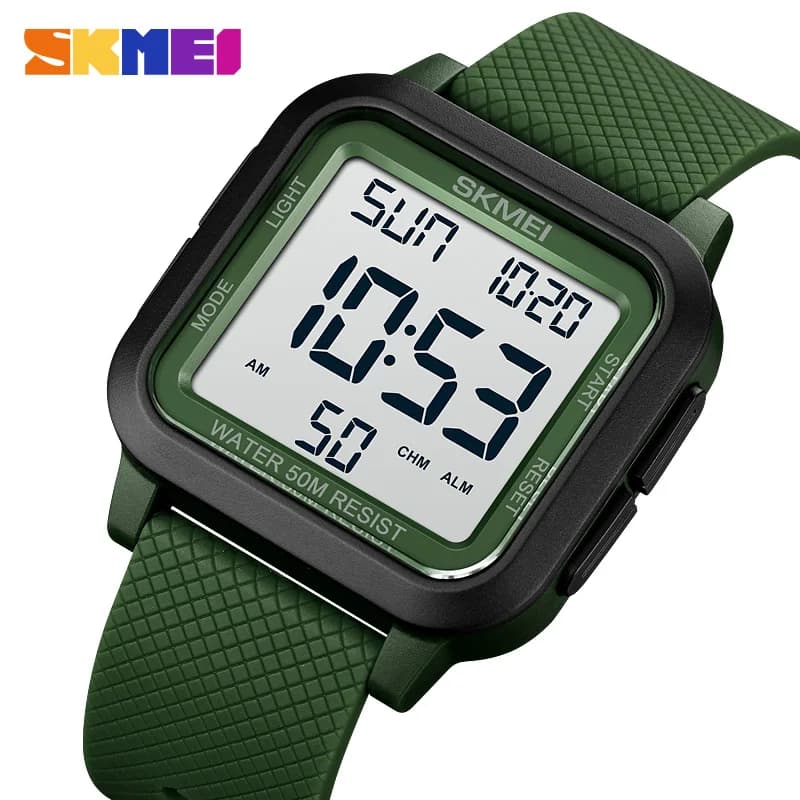 SKMEI Men's Outdoor Sports Watch Alarm Clock Chrono Watch 5Bar Waterproof Military Watches LED Display Shock Digital Watch Reloj Hombre
