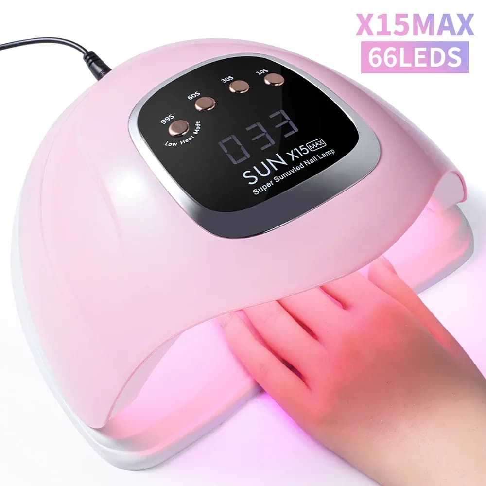 UV LED Nail Lamp, Professional Nail Dryer For Gel Polish Curing - 4 Timer Settings, Fast Drying For Fingers And Toes,