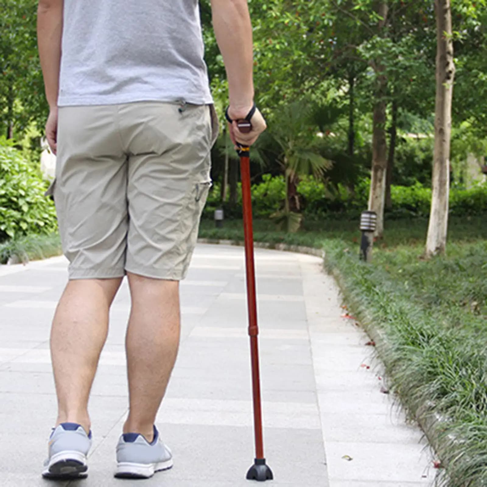 Bastone da Trekking per Anziani, Leggero e Portatile con Impugnatura Ergonomica, Ideale per Escursionismo e Camminata
