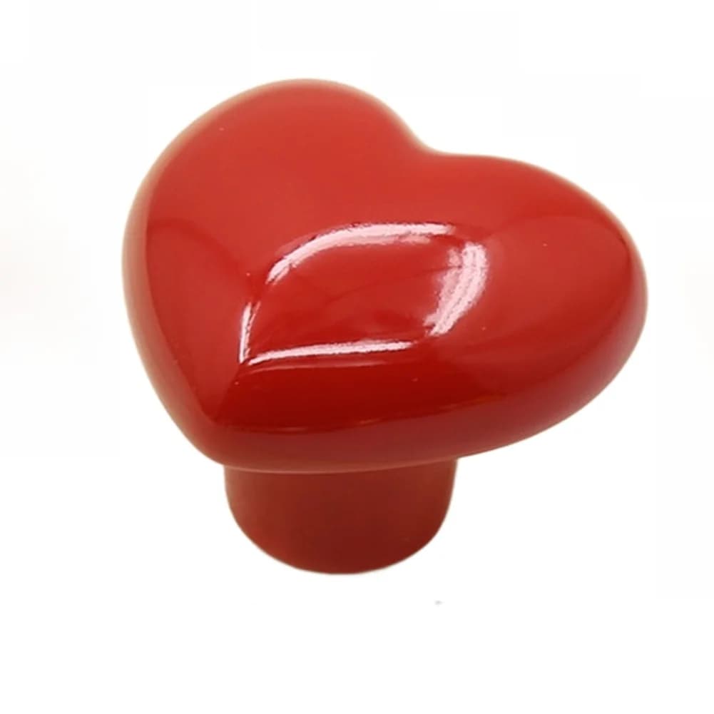 Heart Shaped Pottery Cabinet Handle No Drill Sticky Disc Drawer Pull Knob For Kitchen Cupboard Door Furniture Hardware