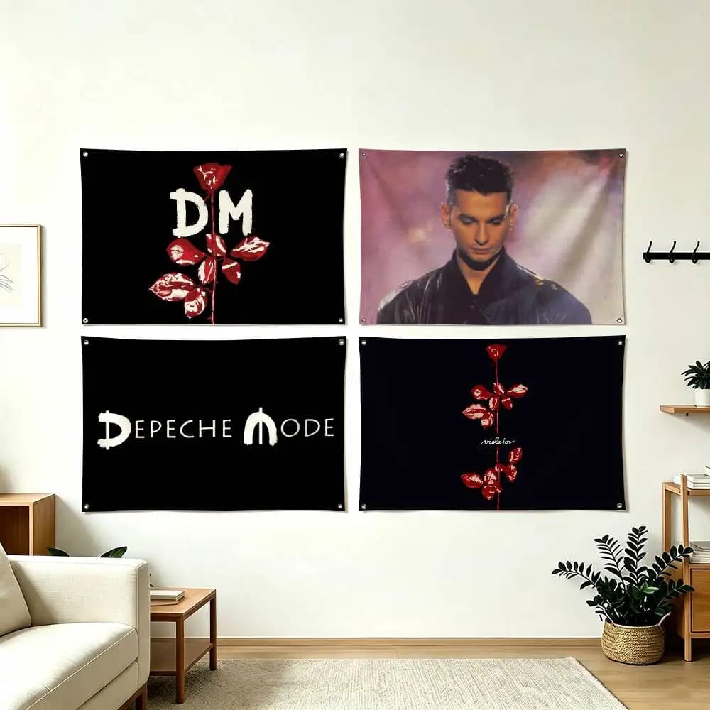 D-Depeche Mode Band Flags Wall Hanging Tapestry Outdoor Garage Room Decorative flag Background Blanket