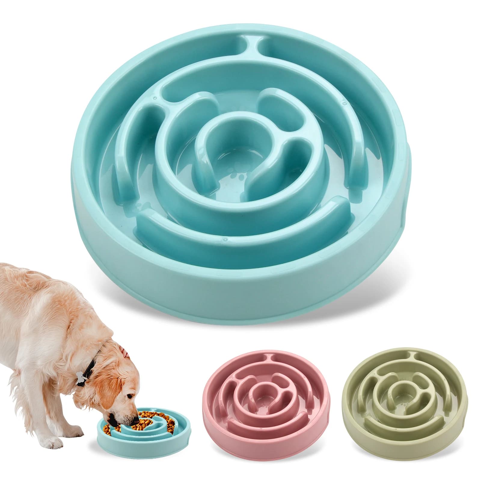 Ciotola per Cani Anti-Ingozzamento, Divertente e Antiscivolo, Ciotola Eco-Friendly per Alimentazione Lenta per Cani di Piccola, Media e Grande Taglia, Cuccioli