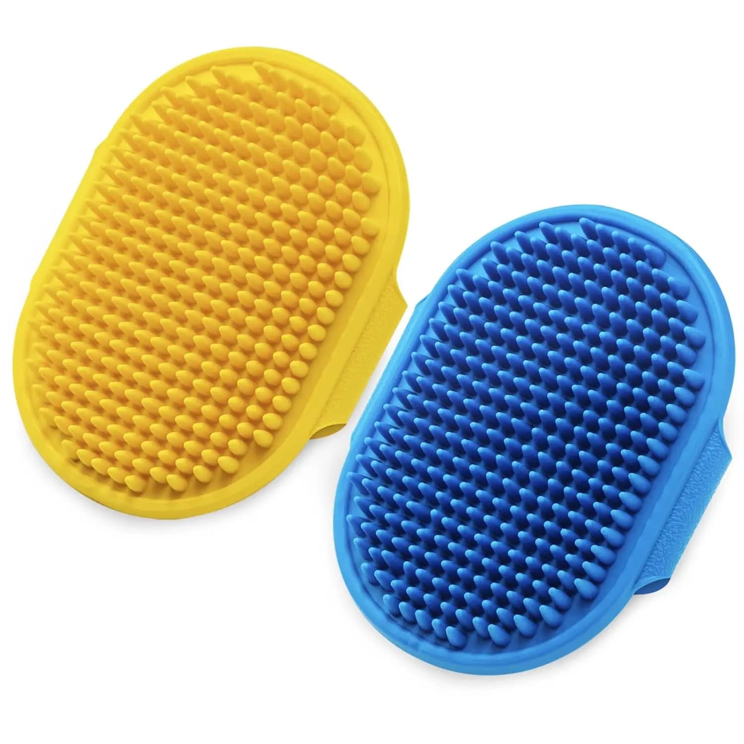 Dog grooming brush, Lilpep bath brush for pet shampoo, lenitive massage rubber comb with adjustable ring handle for long and short hair