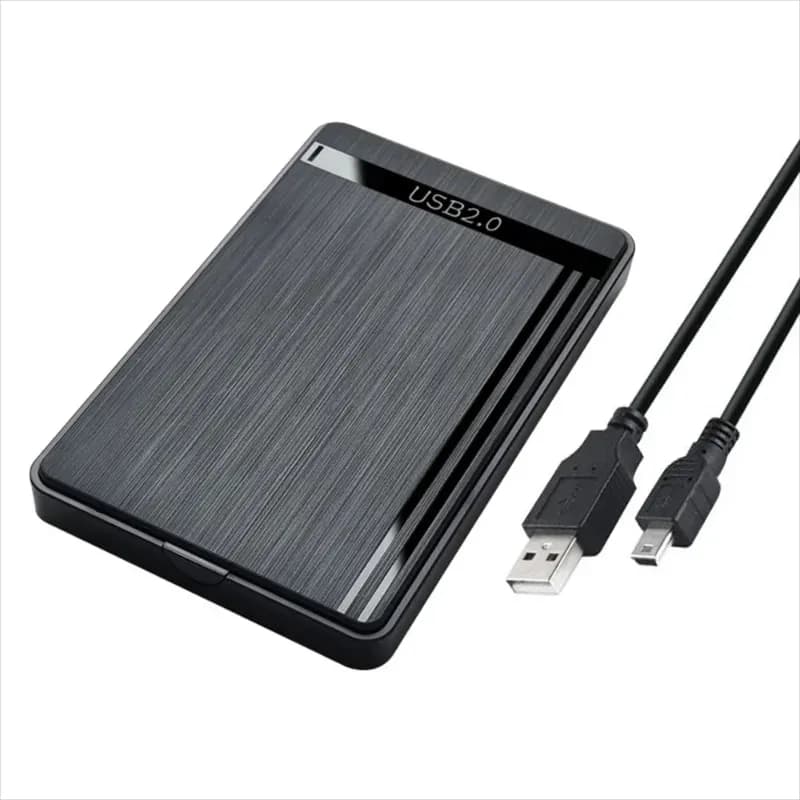 Box esterno portatile USB 2.0 da 2,5 pollici per HDD SATA, custodia per disco rigido plug&play per SSD HDD, box di archiviazione per laptop e PC, uso quotidiano