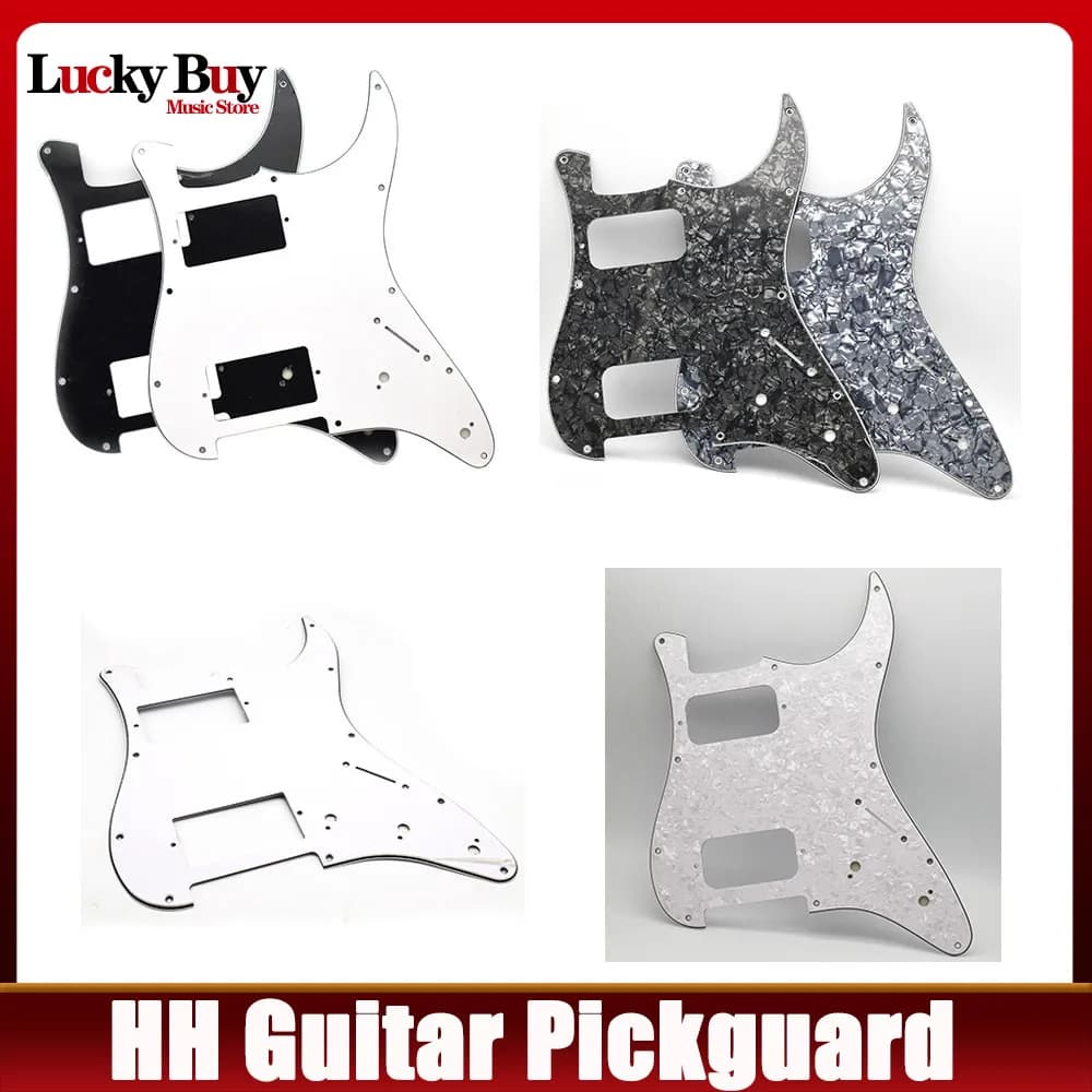 Battipenna per chitarra elettrica HH a 11 fori stile ST/Sq 3 strati bianco nero Pick Guard parti di chitarra