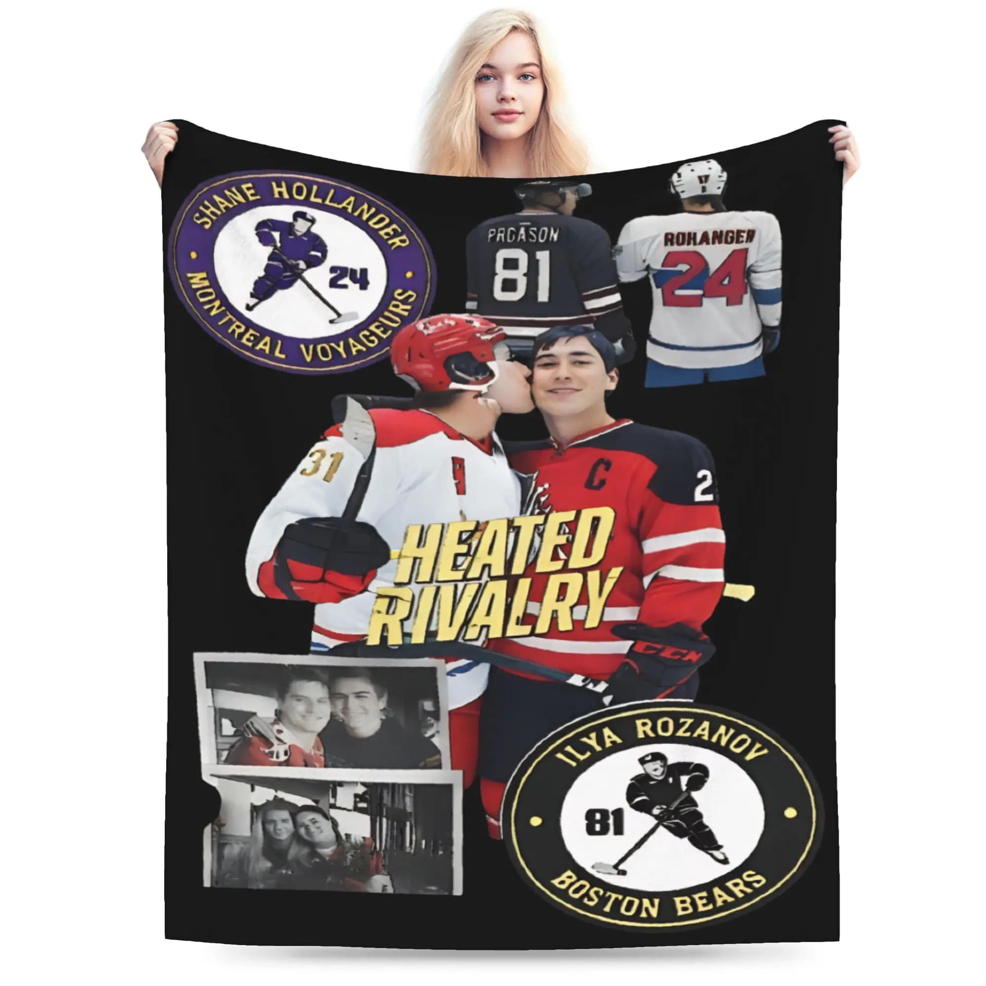 Warm Cozy Blanket Travel Office Ilya Shane Hockey Romance Heated Rivalry Throw Blanket Print Bedspread For Home Decor