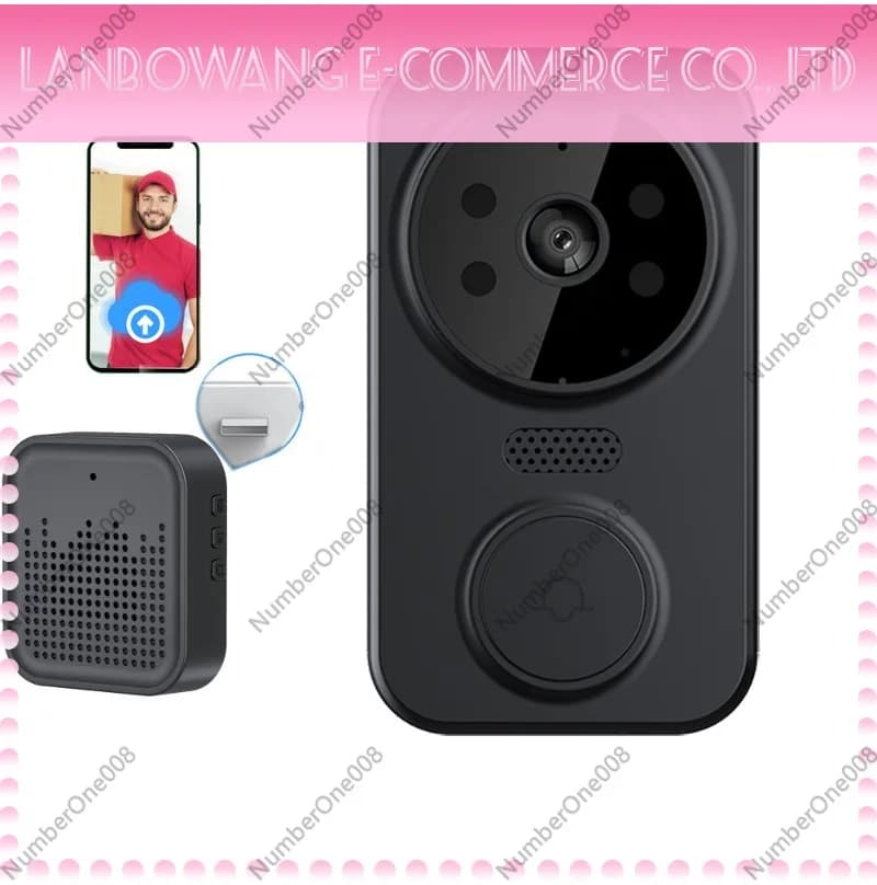 Smart Wireless Video Doorbell, WiFi Electronic Peephole Camera, 2-Way Audio Home Security Doorbell