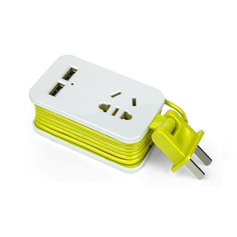 U.S. USB cable extension plug with 2 sockets 1.5m USB cable travel adapter for power supply ca USB charger for smartphone