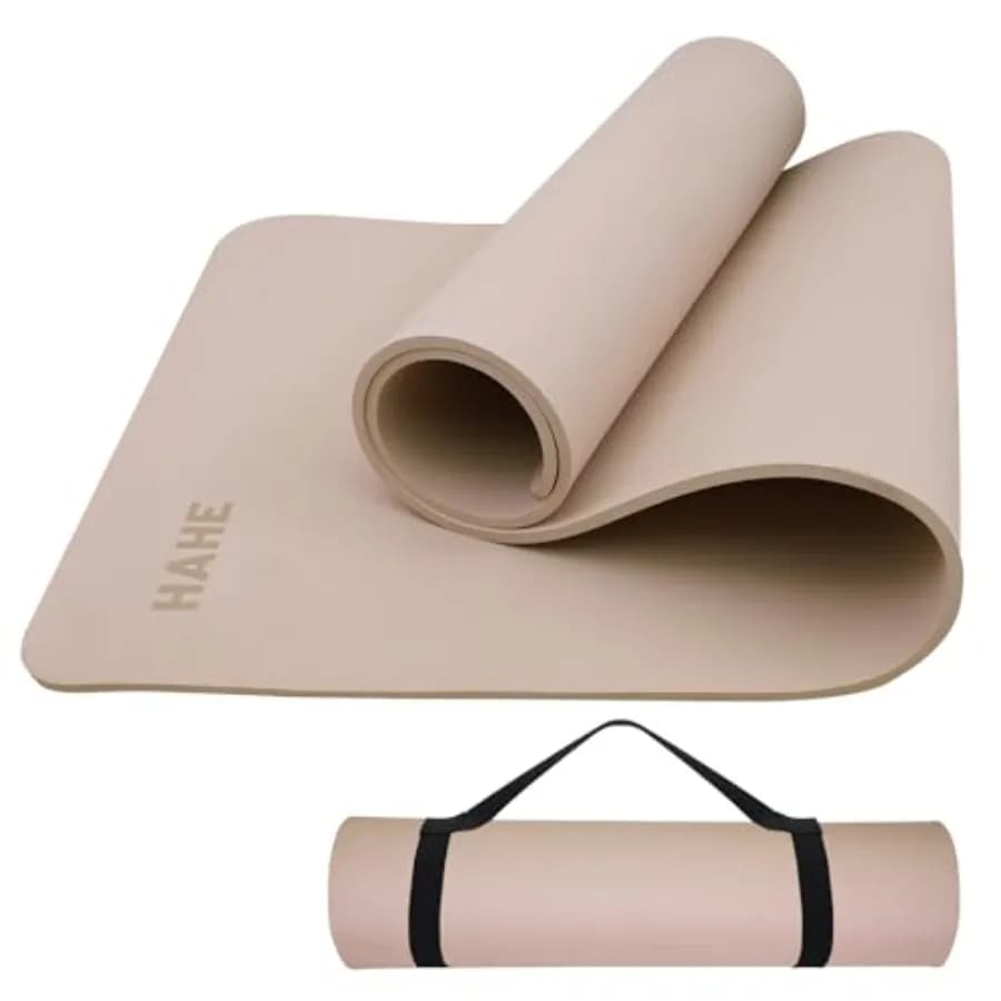 HAHE Yoga Mat Thickness 8MM Ecological in POE High Rimbalzo Anti-slip Absorption of Urti Anti-strap Resistant to sweat for Yoga Fitness Home