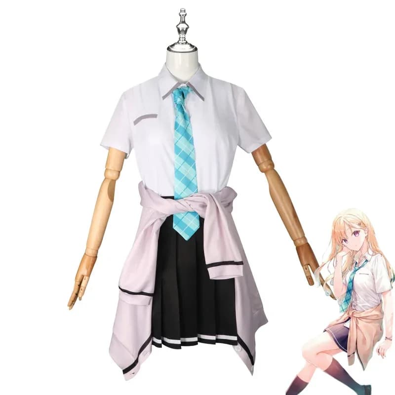 Anime Days with My Stepsister Ayase Saki Costume Cosplay La vita della sorella Parrucca uniforme scolastica giapponese JK Donna Kawaii Campus Suitv;