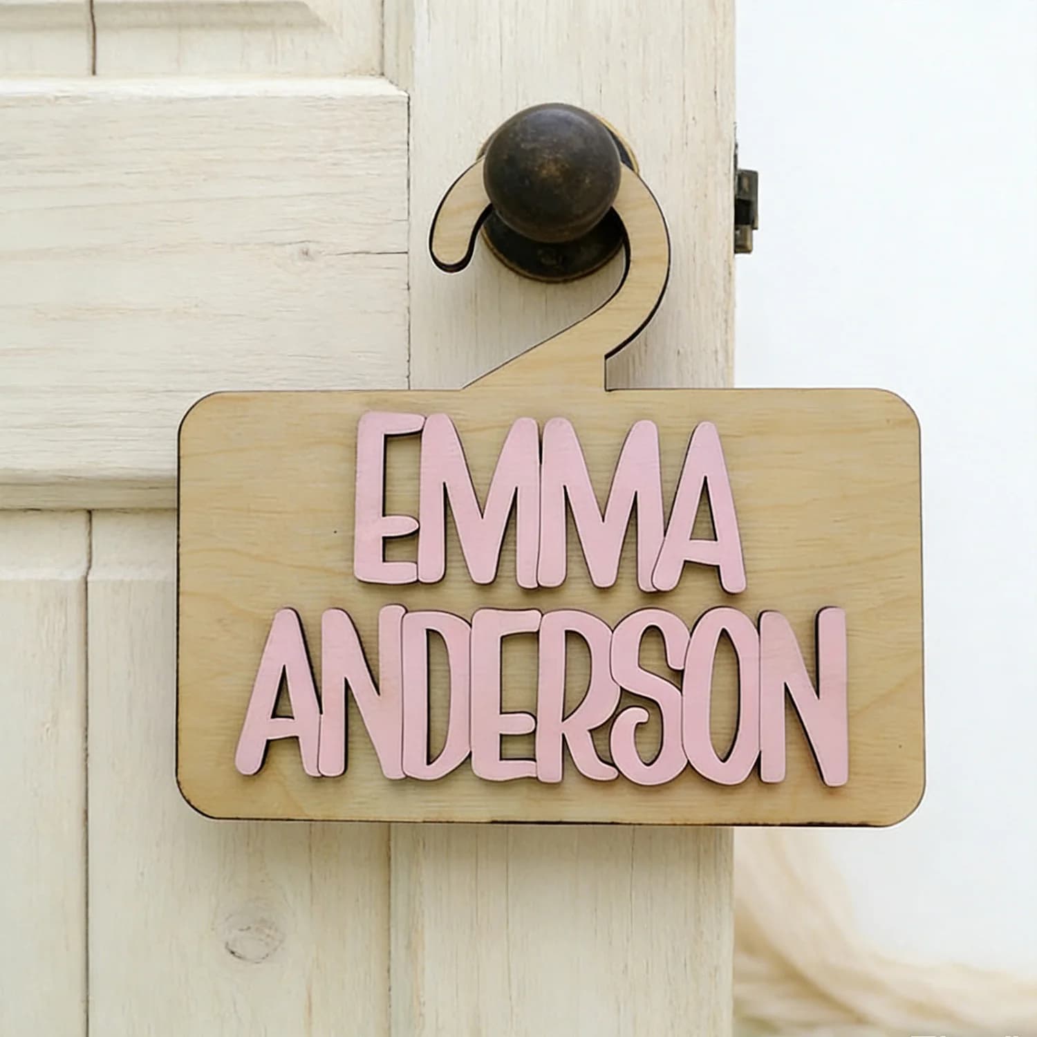 1pc personalized double-layer wooden surname brand, multi-layer customized gift, multi scene decoration, perfect holiday gift