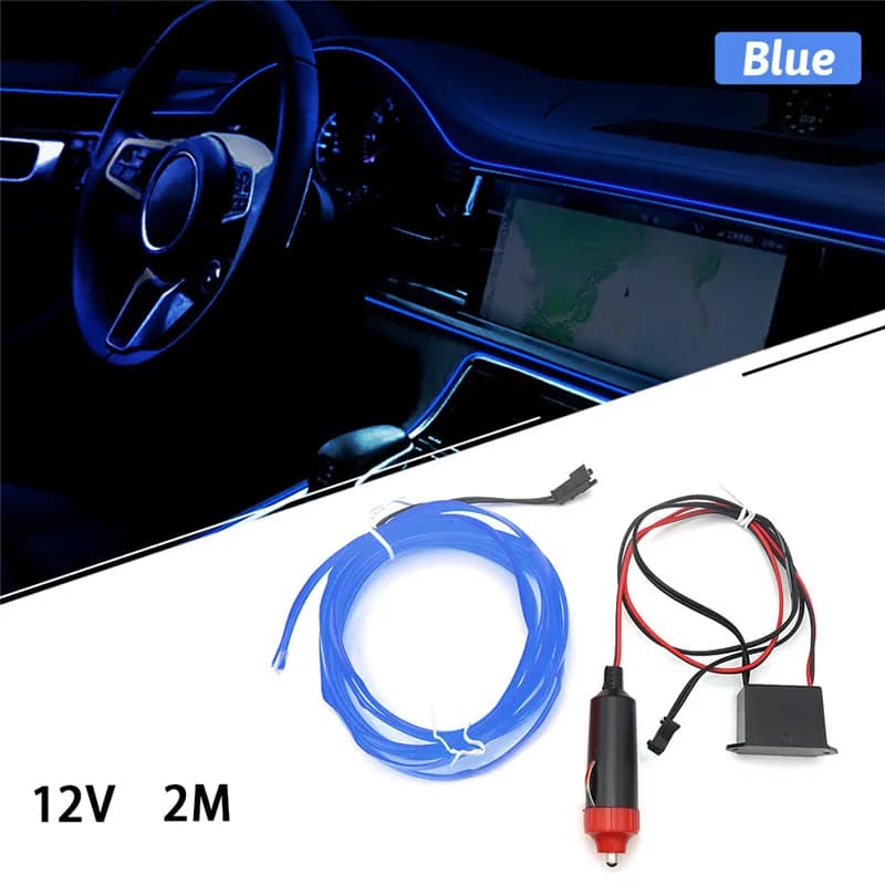 2M Interni Auto Ha Condotto La Luce di Striscia Al Neon EL Cablaggio Lampada Decorativa Per BMW X1 E84 F48 IX1 U11 X2 F39 X4 G26 F02 F98 Auto Luce