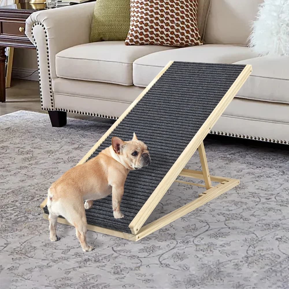 (RAMPA PER CANI AGGIORNATA): Extra Larga, Antiscivolo, Pieghevole e Regolabile, per Letto/Divano/Auto, Portata 36 kg