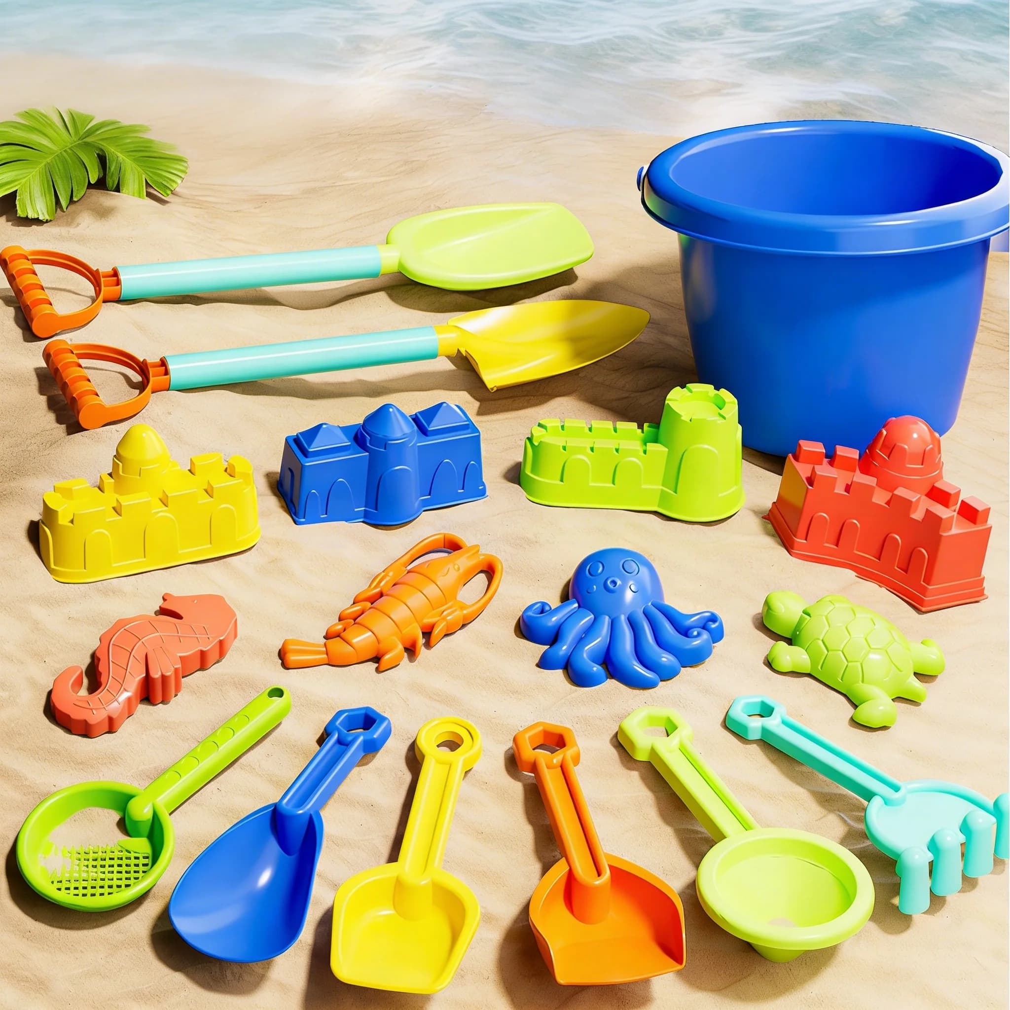 Attrezzi per Giochi sulla Sabbia, Set di Pale per Scavare nella Sabbia per Bambini, Giocattoli per Piscina e Spiaggia, Giocattoli per Bambini e Bambine