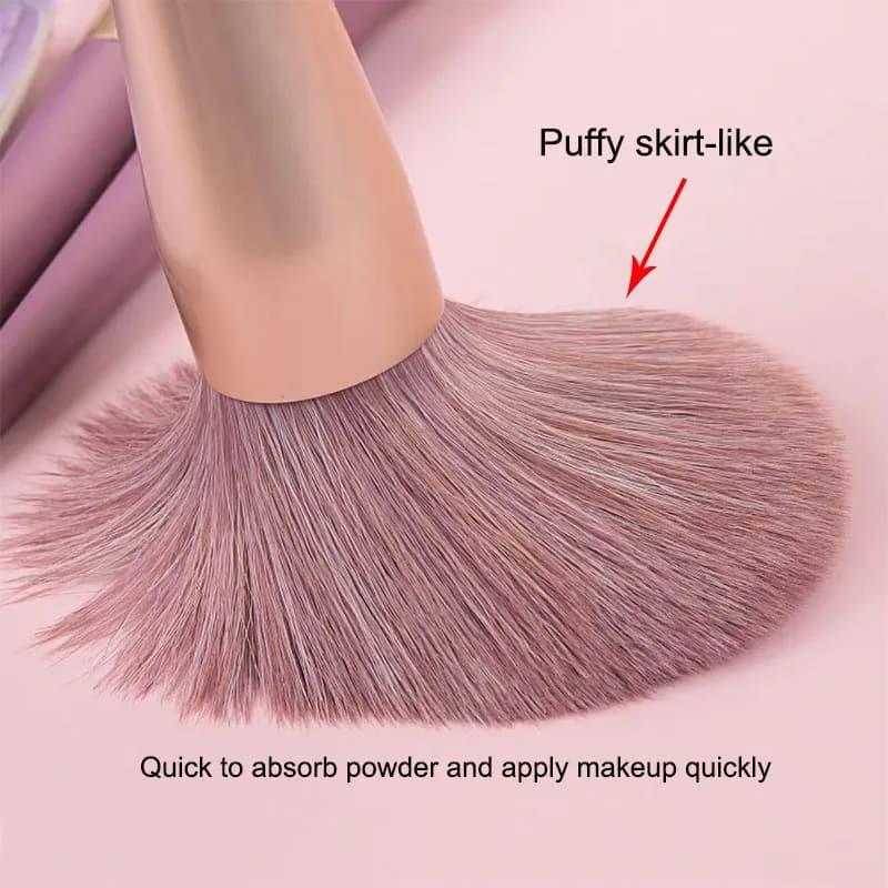 Set di pennelli per trucco sintetici premium da 9 pezzi per fondotinta in polvere, correttori, ombretti, fard, pennello cosmetico completo