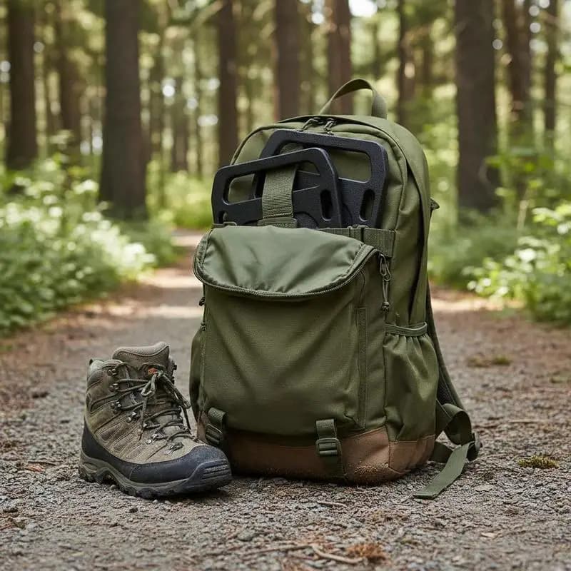 Spedizione Gratuita - Coppia di Piastre di Allenamento in Ghisa da 10LB per Rucking, Swings, Squat - Set di Piastre Ponderate con Cinghie Regolabili per Allenamento della Forza