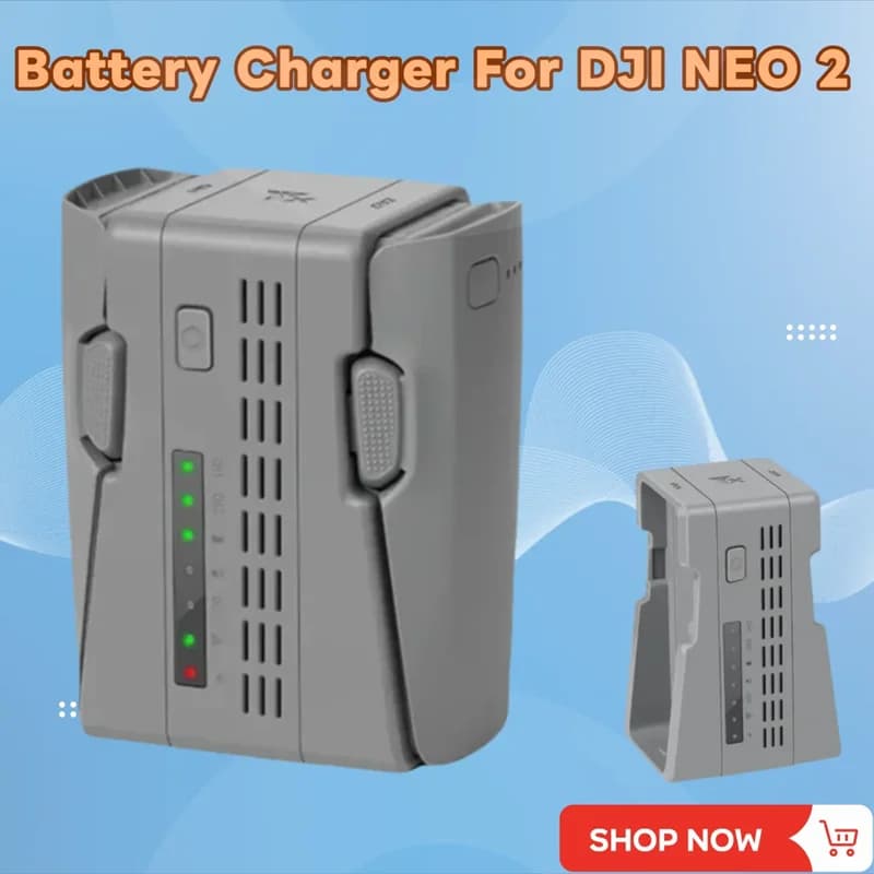 Dual Charger for DJI NEO 2, Portable Charging Base, 45W Bidirectional Fast Charging Hub, Neo2 Power Bank