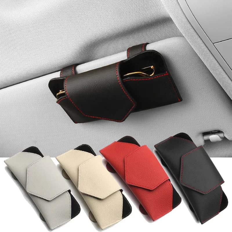 Custodia per occhiali da Auto visiera parasole per Auto porta occhiali da sole porta biglietti con Clip porta biglietti porta accessori per automobili multifunzione