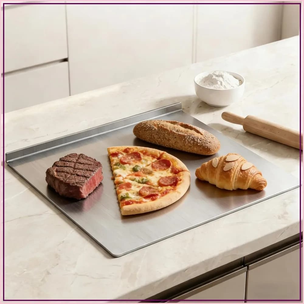 14-Gauge 304 Stainless Steel Cutting Board, Extra Large 19.6"x31.5" Kitchen Chopping Mat, Non-Toxic, Warp-Free, Cool Surface for Kneading Dough