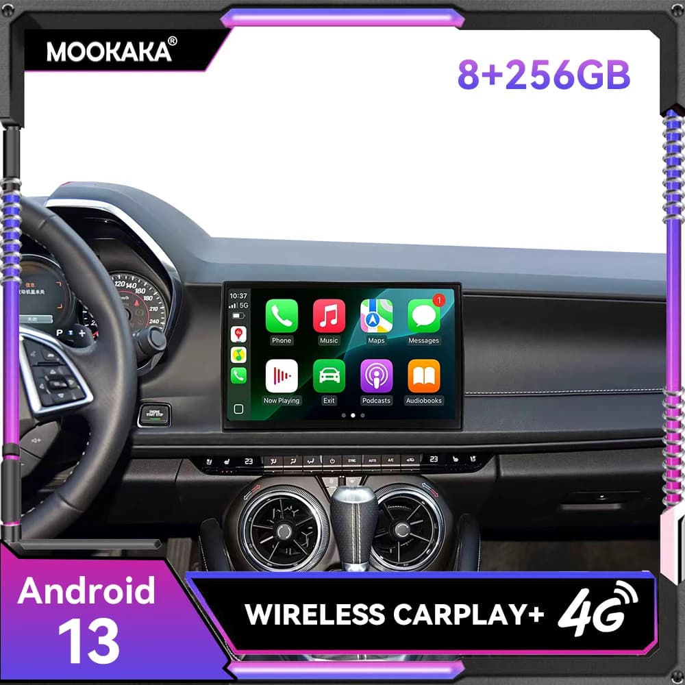 11.6Inch 8+256G Android 13 Car GPS Navigation Stereo Radio Video for Chevrolet Camaro SS 2016 - 2022 Auto Multiemdia 4G WiFi RDS