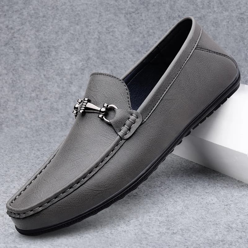 High Quality Brand Men's Comfortable Casual Soft Soled Driving Shoes 2026 Fashionable Summer Men's Breathable Cowhide Bean Shoes